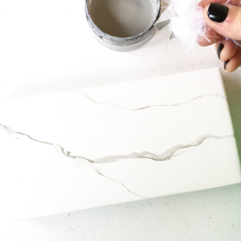 Hand Painted Faux Marble Tutorial